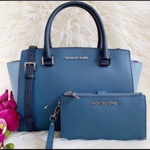 Cyan Michael Kors Handbag & Wallet